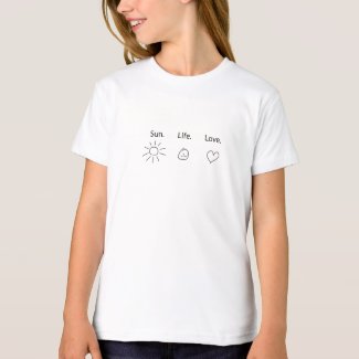 Sun. Life. Love.™ kids's dark on light T-Shirt