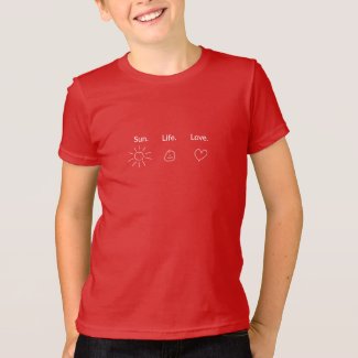 Sun. Life. Love.™ kids's light on dark T-Shirt