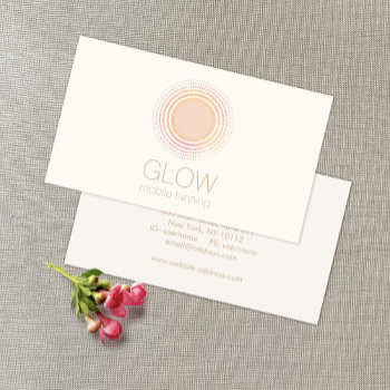 Sun Logo Mobile Spray Tanning Salon Business Card by sm_business_cards at Zazzle