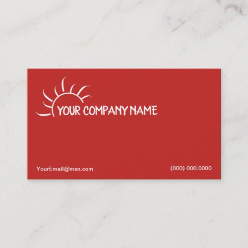 Sun Logo Red Business Card Design