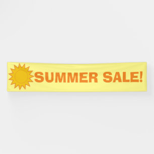 Sun logo Summer Sale customizable banner sign