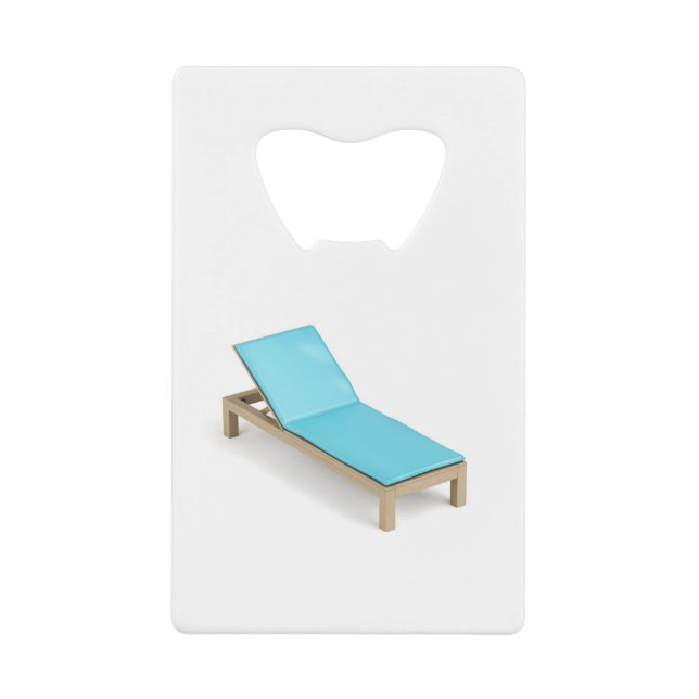 Sun lounger with mattress credit card bottle opener (Front)