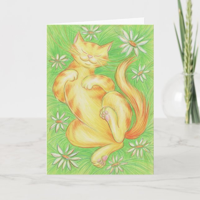 Sun Lover 'Happy Birthday' greetings card (Front)