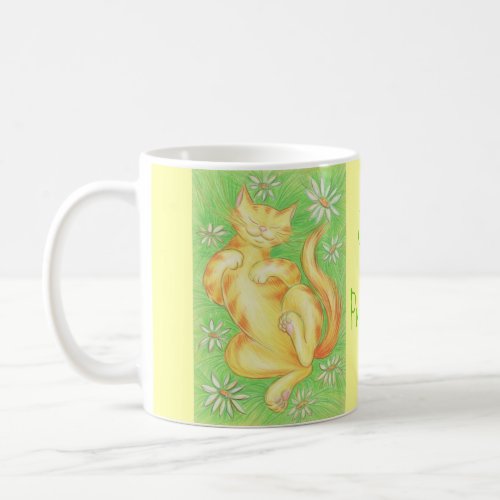 Sun Lover Just Purrfect mug yellow