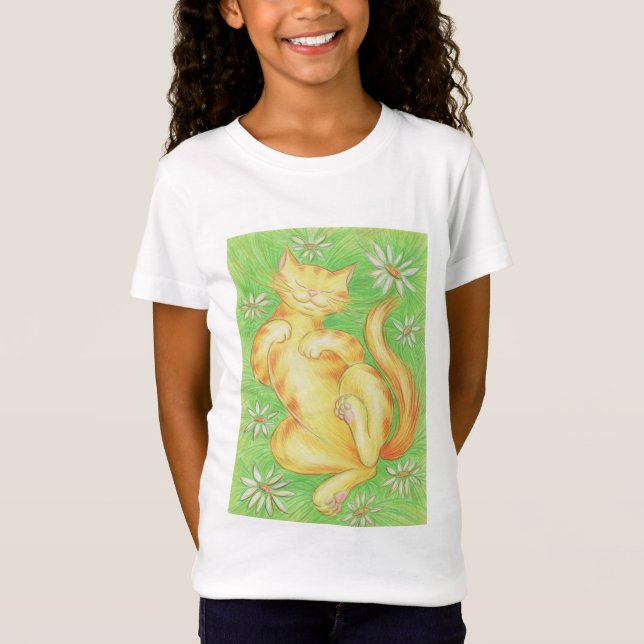 Sun Lover 'Purrfect!' t-shirt kids baby doll (Front)