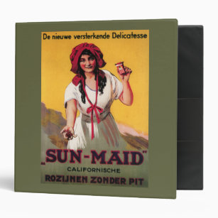 Sun-Maid California Raisin Poster 3 Ring Binder