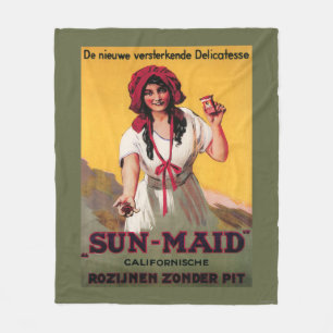Sun-Maid California Raisin Poster Fleece Blanket