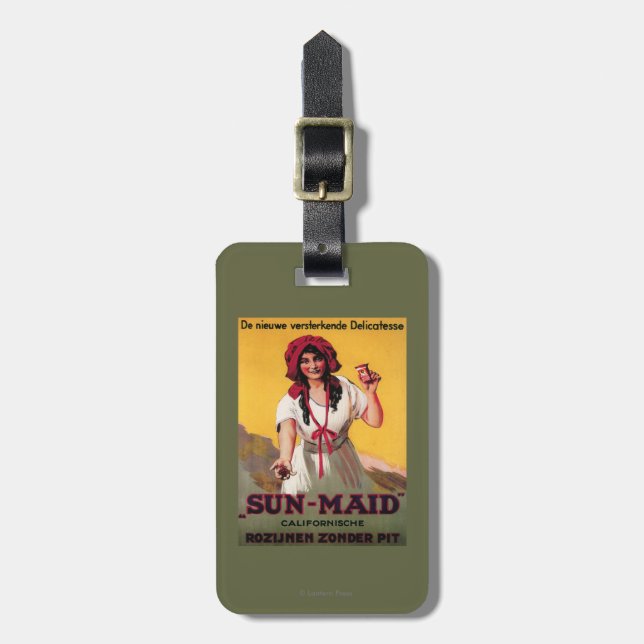 Sun-Maid California Raisin Poster Luggage Tag (Front Vertical)