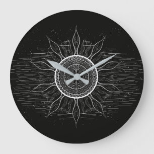 Sun Mandala 2 Large Clock