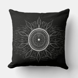 Sun Mandala 2 Throw Pillow