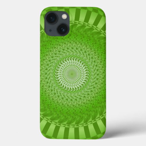 Sun Mandala green iPhone 13 Case