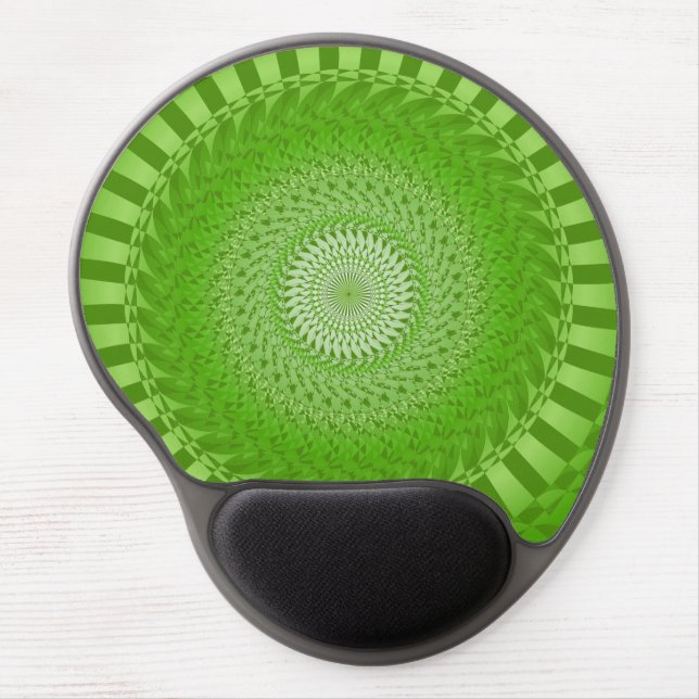 Sun Mandala green Gel Mouse Pad (Front)