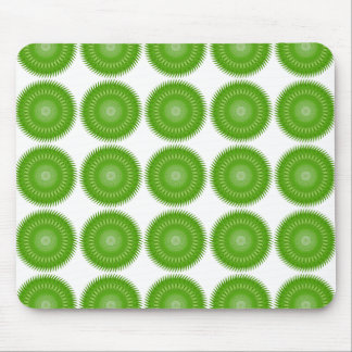 Sun Mandala green Mouse Pad