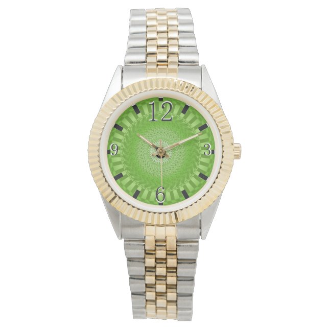 Sun Mandala green Watch (Front)