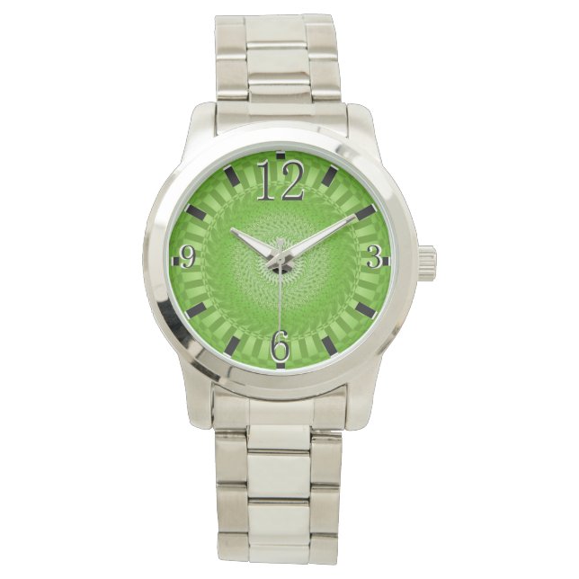 Sun Mandala green Watch (Front)