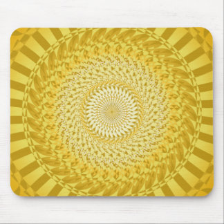 Sun Mandala in Yellow Mouse Pad