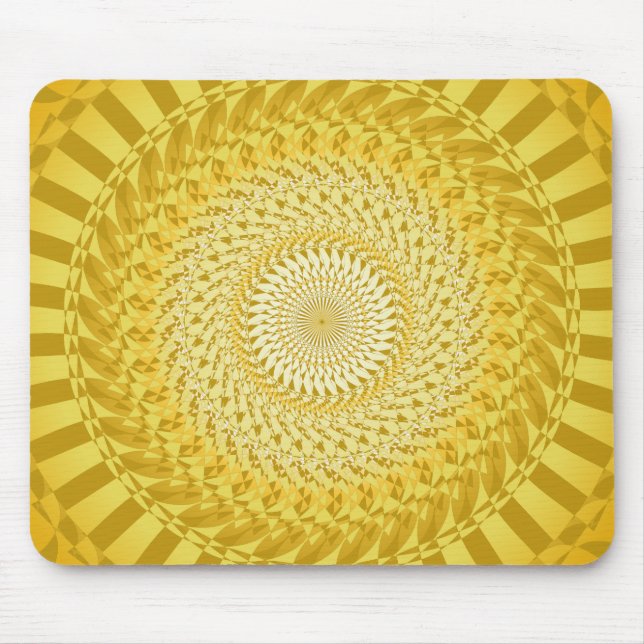 Sun Mandala in Yellow Mouse Pad (Front)