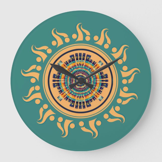 Sun Mandala Large Clock (Front)