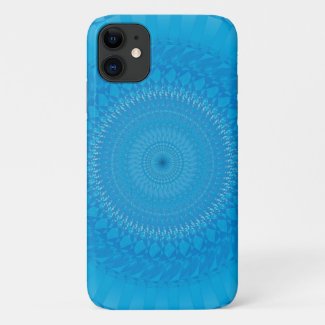 Sun Mandala Light blue iPhone 11 Case