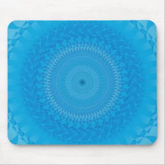 Sun Mandala Light blue Mouse Pad