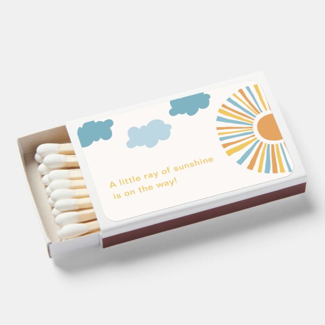 Sun Matchbox Favors Matchboxes (Front Open)