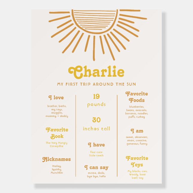 Sun Milestone Poster  (Front)