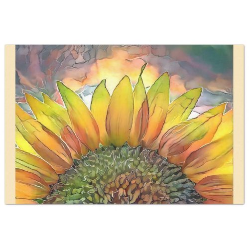 Sun Modern Art Big Sunflower Collection Tissue Paper