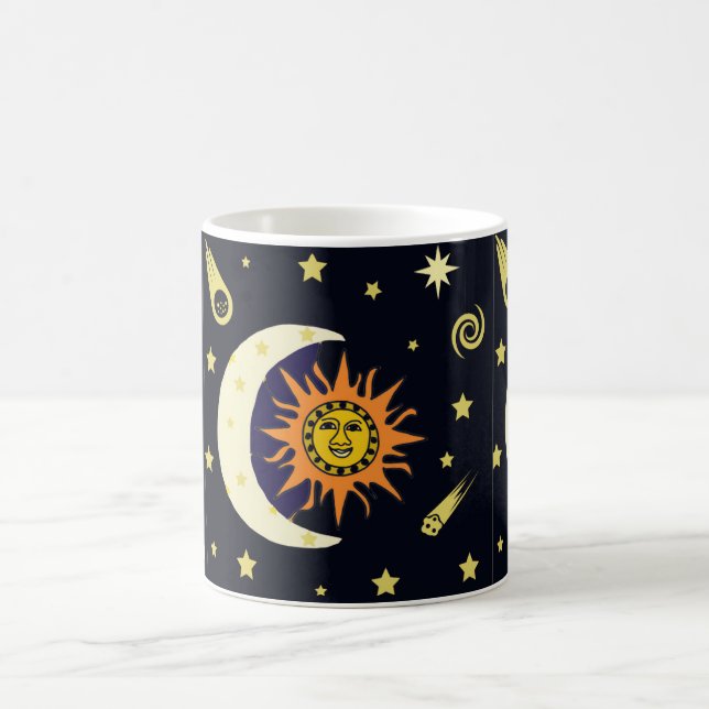 Sun Moon and Celestial Bodies Coffee Mug (Center)
