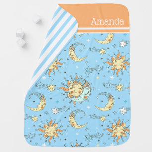 Sun, Moon and Stars Baby Blanket