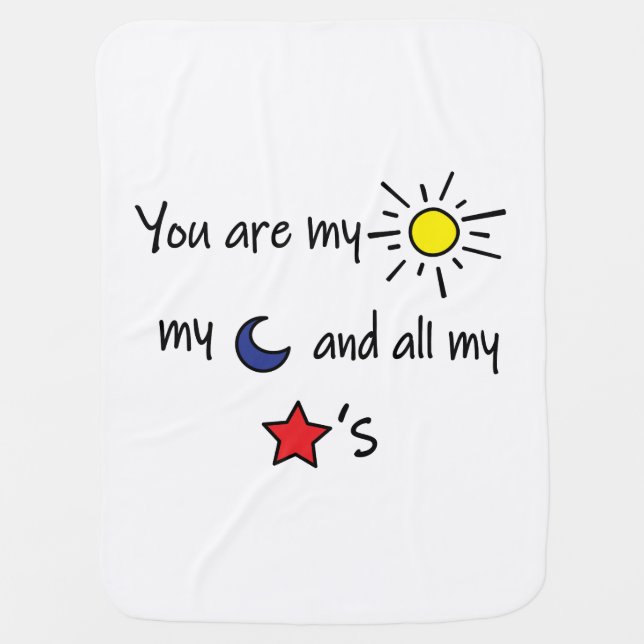 Sun-Moon-and-Stars- Baby Blanket (Front)