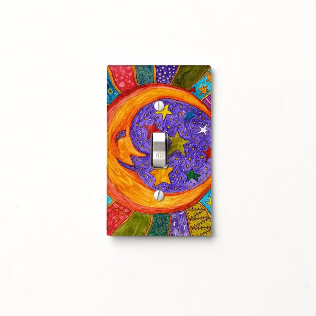 Sun, Moon and Stars Light Switch Cover (In Situ)