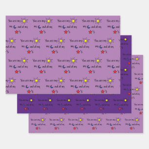 Sun-Moon-and-Stars- Wrapping Paper Sheets