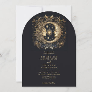 Sun Moon Celestial Wedding Invitation