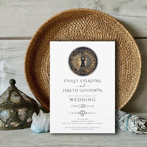 Sun Moon Celestial Wedding Invitation