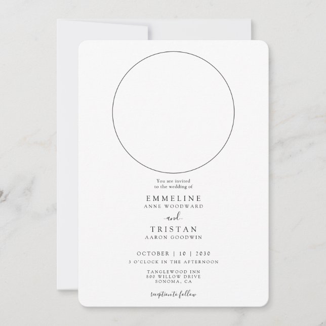 Sun Moon Celestial Wedding Invitation (Front)
