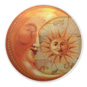 Sun & Moon Face Door or Drawer Pulls
