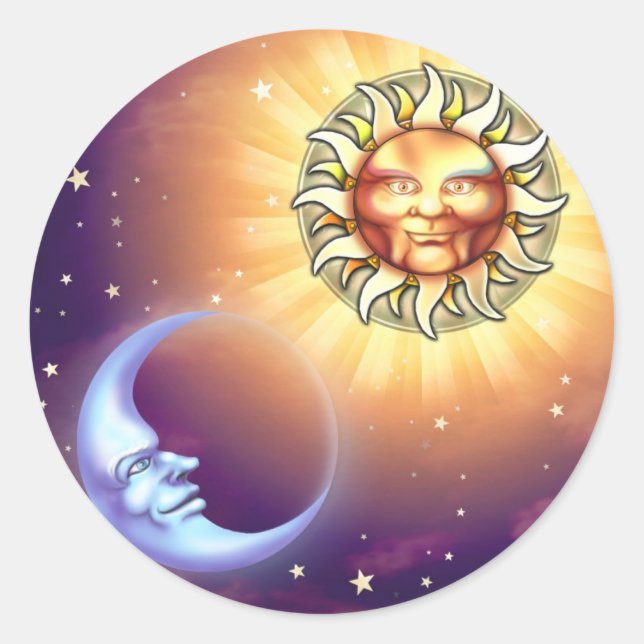 Sun & Moon Faces Stickers (Front)