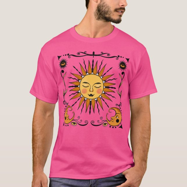 Sun Moon Galactic Space Energy Vibration Astronomy T-Shirt (Front)