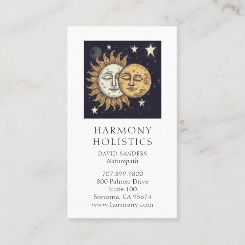 Sun Moon Holistic Health Business Card