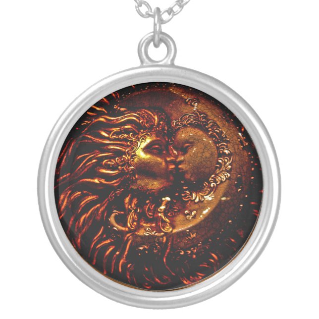 Sun, moon, Kiss Necklace (Front)