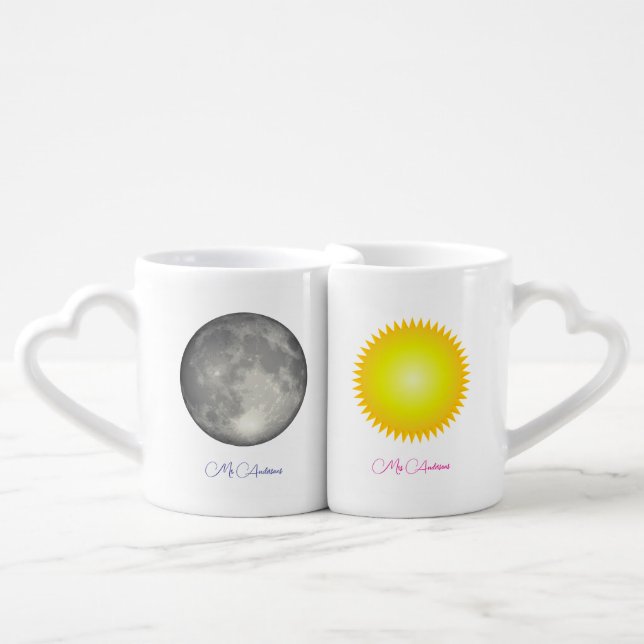 Sun Moon Lover's Mug Set (Front Nesting)