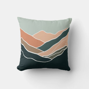 Sun & Moon Mountains Throw Pillow