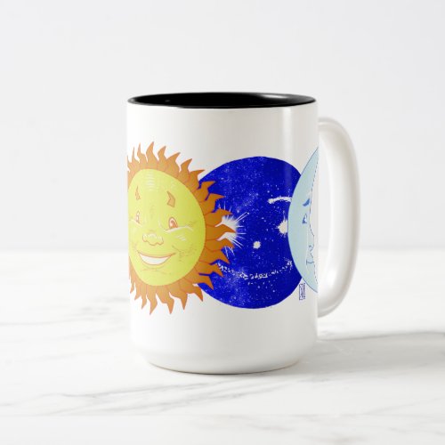 Sun Moon Night Sky Two_Tone Coffee Mug