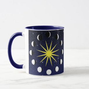 Sun, Moon Phases & Stars Mug