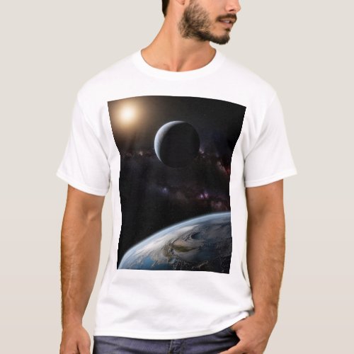 Sun moon planet in alignment T_Shirt