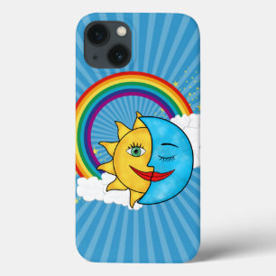 Sun Moon Rainboow Celestial theme iPhone 13 Case