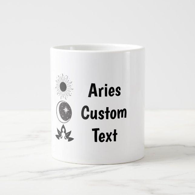 Sun Moon Rising Zodiac Sign Astrology Celestial Giant Coffee Mug (Front)