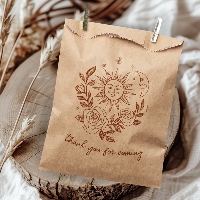 Sun Moon & Roses Magical Boho Earthy CUSTOM  Favor Bag (Sun Moon & Roses Magical Boho Earthy CUSTOM Favor Bag
)