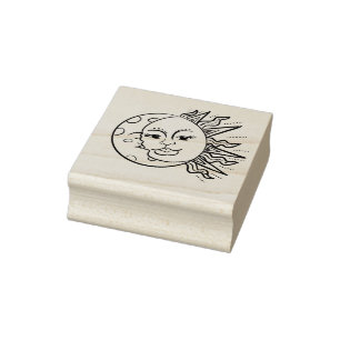 Sun & Moon Rubber Stamp