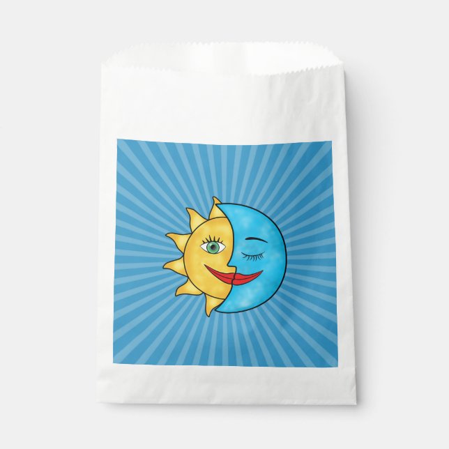 Sun Moon solar rays Celestial theme Favor Bag (Front)